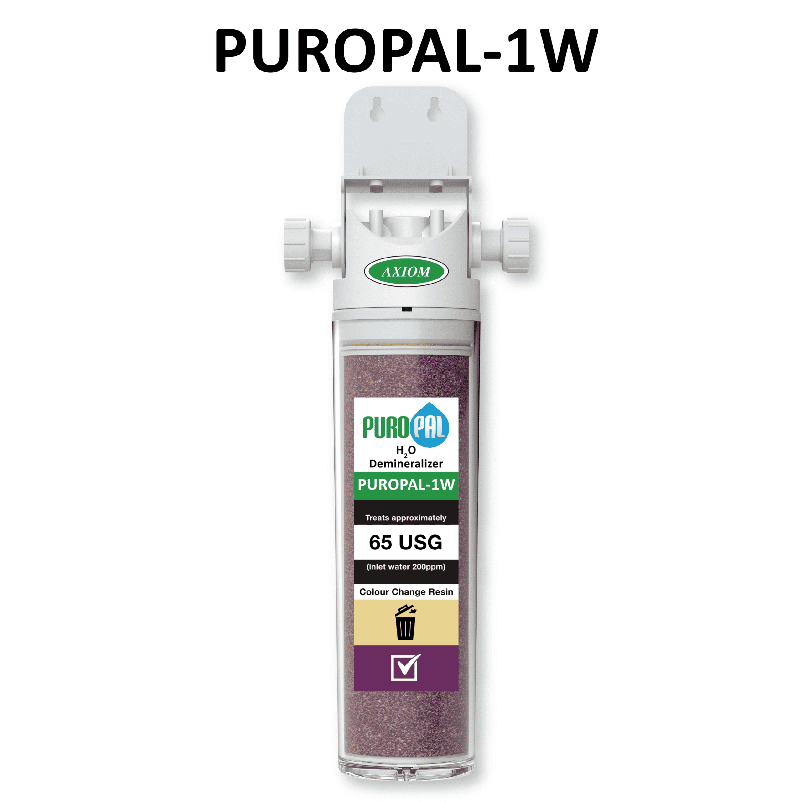 PuroPal - 1W : Disposable H₂O Demineralizers - Axiom Industries